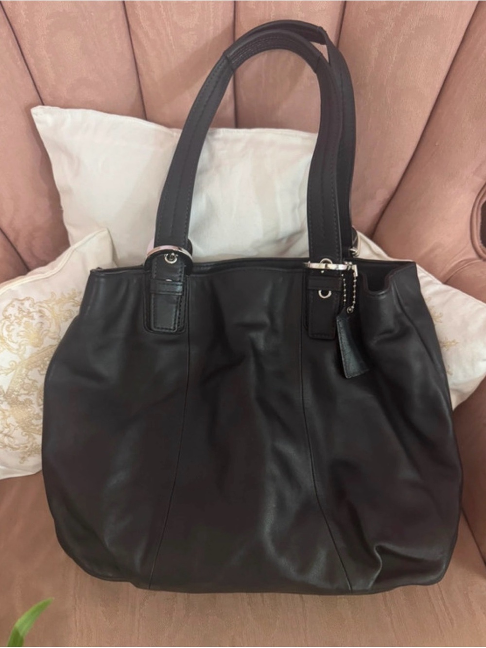 Coach Soho Classic Black Leather Shoulder Bag